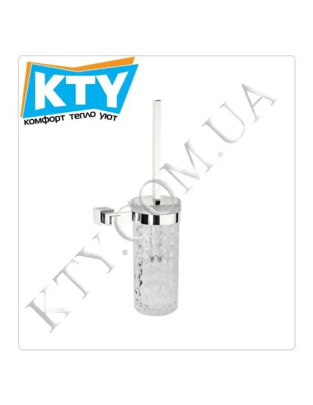 Йоршик для унітазу Kugu С5 505 латунь, скло, хром - 1