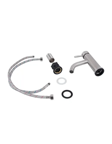 Смеситель для умывальника Lidz Aria 0011F LDARI0011FNKS46091 Nickel