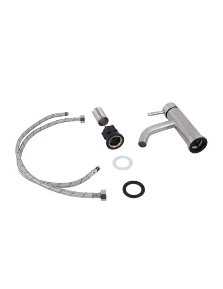 Смеситель для умывальника Lidz Aria 0011F LDARI0011FNKS46091 Nickel