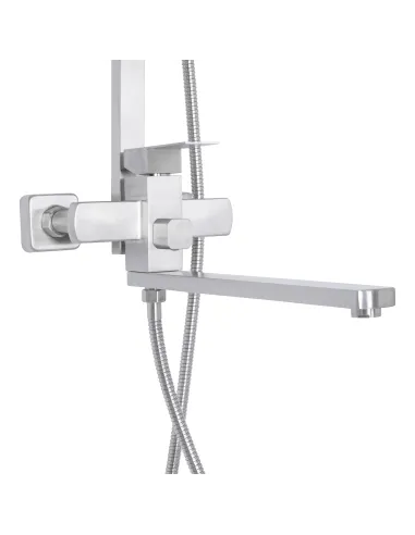 Душевая система с изливом Lidz Kubis 1033 LDKUB1033NKS46110 Нікель