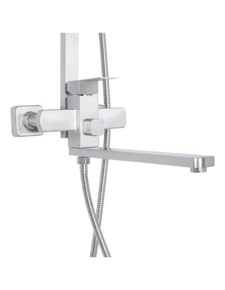 Душевая система с изливом Lidz Kubis 1033 LDKUB1033NKS46110 Нікель