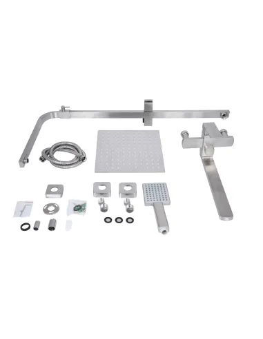 Душевая система с изливом Lidz Kubis 1033 LDKUB1033NKS46110 Нікель