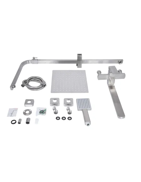 Душевая система с изливом Lidz Kubis 1033 LDKUB1033NKS46110 Нікель