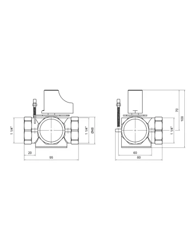 Кран кульовий триходовий SD Forte SF363W32 1 1/4 дюйма