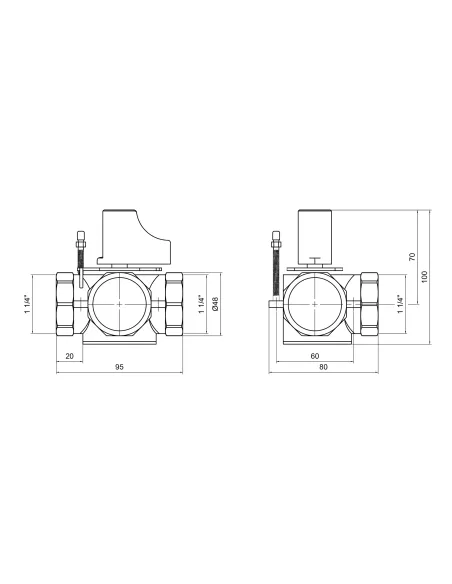 Кран кульовий триходовий SD Forte SF363W32 1 1/4 дюйма