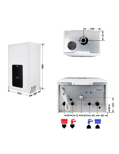 Котел газовий двоконтурний турбований Airfel Elegant 24 кВт