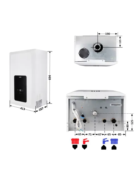 Котел газовий двоконтурний турбований Airfel Elegant 24 кВт