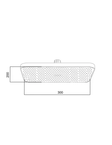 Лейка тропический душ Q-Tap Hlavova QTHLA107BLM45783 Black Matt, 300x200 мм, прямоугольная
