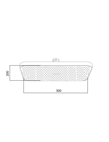 Лейка тропический душ Q-Tap Hlavova QTHLA107BLM45783 Black Matt, 300x200 мм, прямоугольная