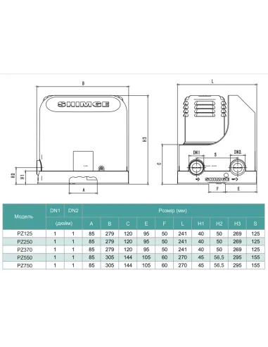 Мини насосная станция Shimge PZ 250 0.25 кВт
