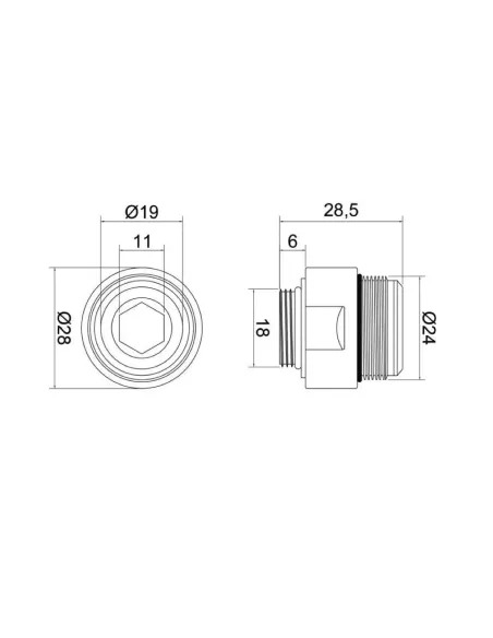 Гайка-футорка для смесителя Wezer WKL-001, латунь