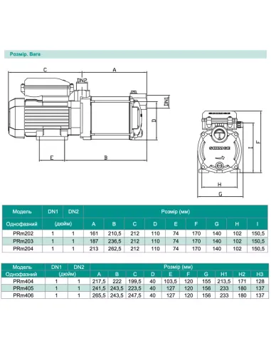 Центробежный поверхностный насос Shimge PRm 405, 1.1 кВт