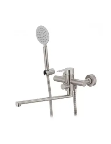 Смеситель для ванны Wezer EKO7-09 с душевым набором, сатин