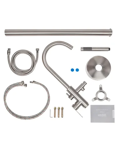 Напольный смеситель для ванны Wezer EKO19A-01, с душевым набором