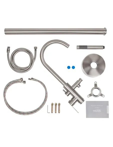 Напольный смеситель для ванны Wezer EKO19A-01, с душевым набором