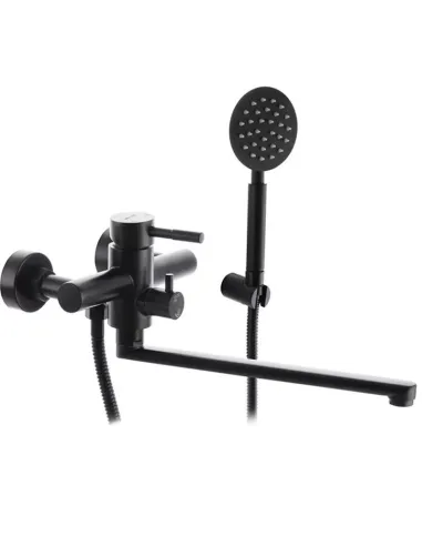 Змішувач для ванни Wezer EKO7A-01-BLACK з душовим набором