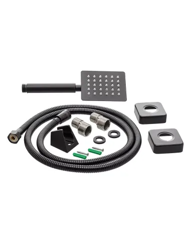 Змішувач для ванни Wezer PRO7-02-BLACK із душовим набором, чорний