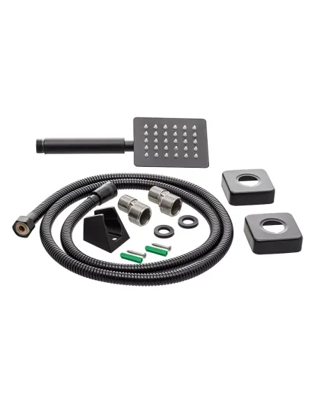 Змішувач для ванни Wezer PRO7-02-BLACK із душовим набором, чорний