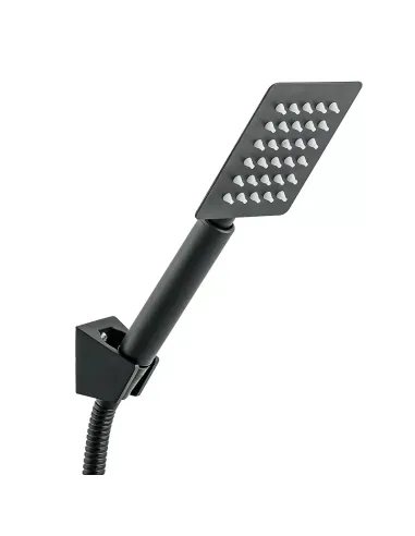 Змішувач для ванни Wezer PRO7-02-BLACK із душовим набором, чорний