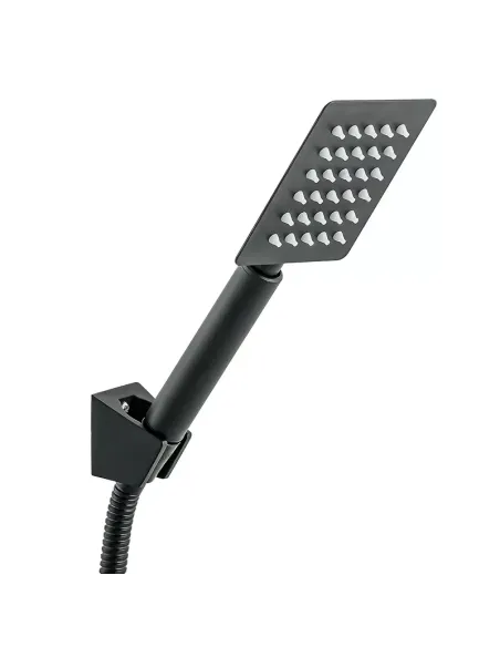 Змішувач для ванни Wezer PRO7-02-BLACK із душовим набором, чорний