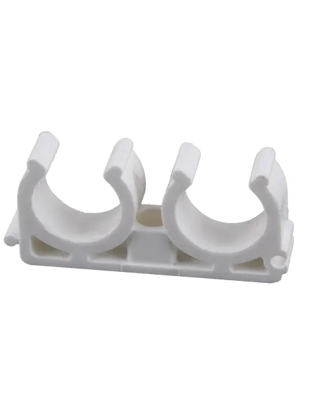 Крепление для полипропиленовых труб двойное Kalde 29052 PPR 25 мм, упаковка 50 шт