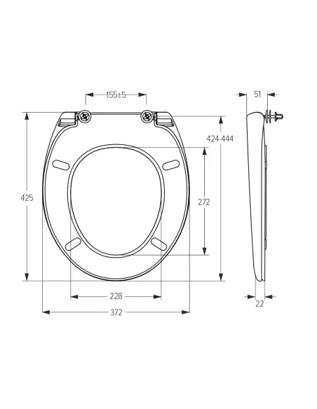 Сиденье для унитаза SoloPlast СПМ-1