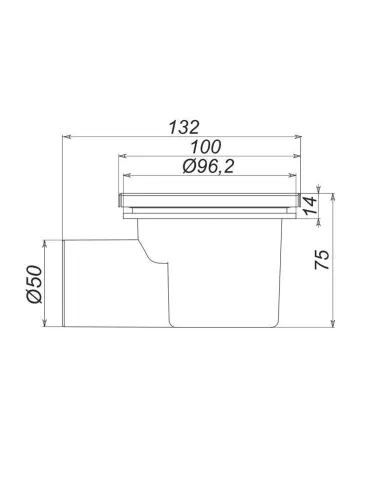 Каналізаційний трап SoloPlast Т50.00 із мокрим затвором