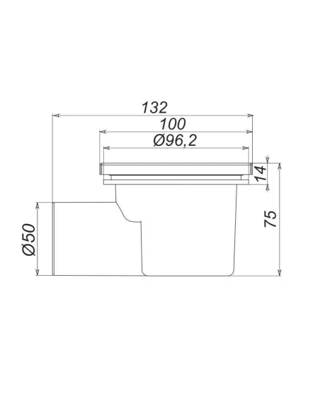 Канализационный трап SoloPlast Т50.00 с мокрым затвором