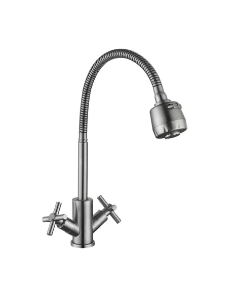 Смеситель для кухни с гибким изливом Wezer VAL4D-10 с душевой насадкой