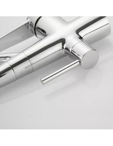 Змішувач для кухні Wezer INX4A-08 із підключенням до очищення води, сірий гофровилив