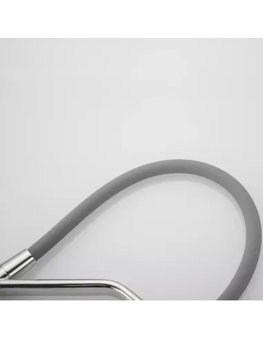 Смеситель для кухни Wezer INX4A-08 с подключением к очистке воды, серый гофроизлив