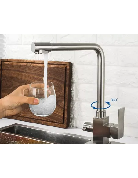 Смеситель для кухни Wezer PRO4C-02 с подключением к очистке воды