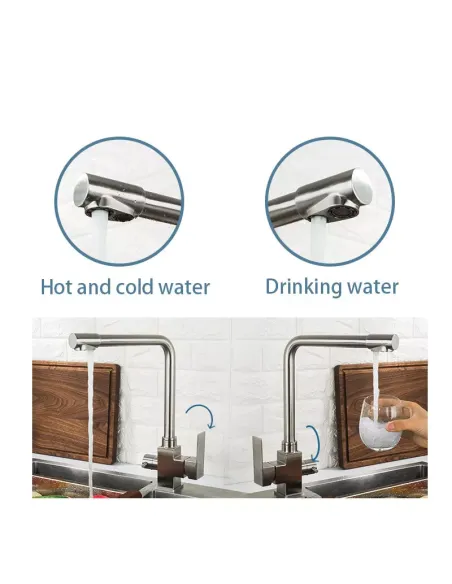 Смеситель для кухни Wezer PRO4C-02 с подключением к очистке воды