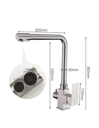 Смеситель для кухни Wezer PRO4C-02 с подключением к очистке воды