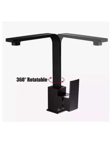 Смеситель для кухни Wezer PRO4A-02-BLACK, нержавеющая сталь