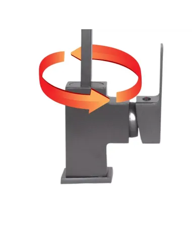 Смеситель для кухни Wezer PRO4-02-GUNGREY, нержавеющая сталь