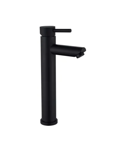 Смеситель для умывальника Wezer EKO11A-01-BLACK, однорычажный, высокий