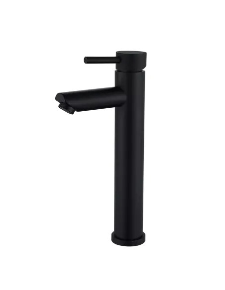 Смеситель для умывальника Wezer EKO11A-01-BLACK, однорычажный, высокий