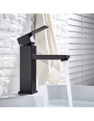 Змішувач для умивальника Wezer PRO1-02-BLACK, одноважільний