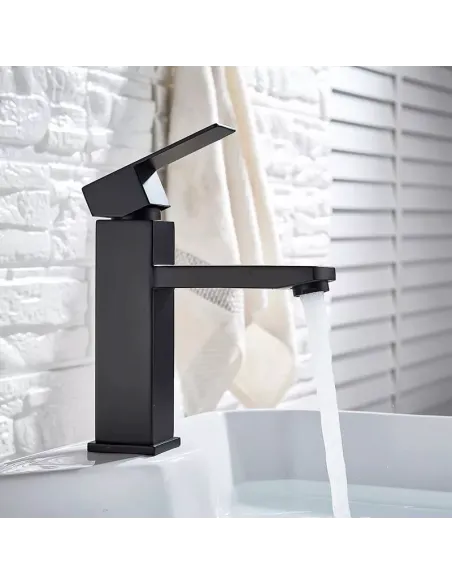 Змішувач для умивальника Wezer PRO1-02-BLACK, одноважільний