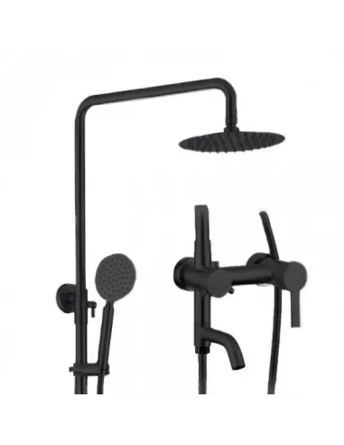 Душова система з виливом Wezer EKO16А-01 ВLACK, нержавіюча сталь