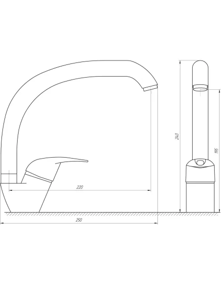 Смеситель для кухни Globus Lux Sena GLS-103S