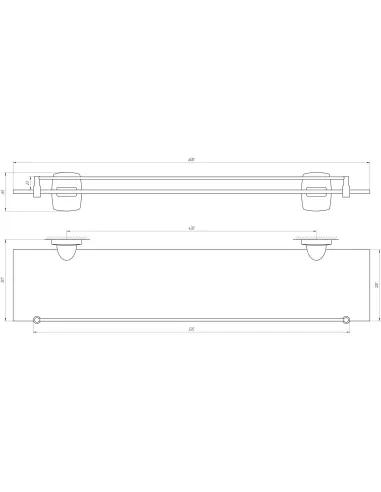 Полка стеклянная для ванной Perfect Sanitary Appliances RM 1702