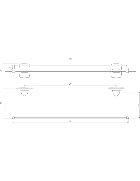 Полиця скляна для ванної кімнати Perfect Sanitary Appliances RM 1702