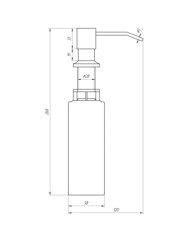 Дозатор жидкого мыла Cristal BS8445
