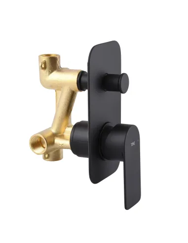 Змішувач для ванни прихованого монтажу Topaz Sardinia TSG 08202-V-H20-BL, чорний