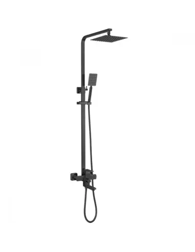 Душевая система с изливом Wezer PRO16-02-BLACK, нержавеющая сталь