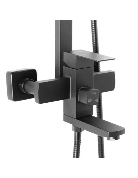 Душова система з виливом Wezer PRO16-02-BLACK, нержавіюча сталь