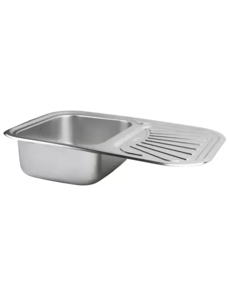 Мойка для кухни прямоугольная Wezer 7549(08) Satin из нержавеющей стали, 750 x 490 x 180 мм