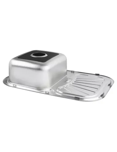 Мойка для кухни прямоугольная Wezer 7549(08) Satin из нержавеющей стали, 750 x 490 x 180 мм